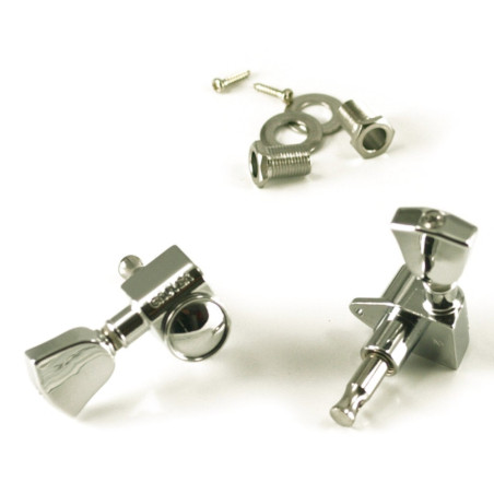 Grover Rotomatic Machine heads Chrome - Keystone