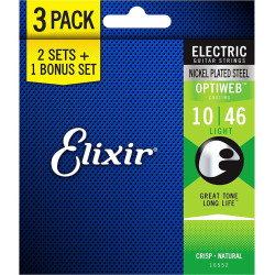 Elixir 010-046 Optiweb Bonus Pack (3 sets)