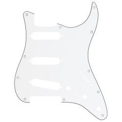 Fender Strat Pickguard S/S/S White 11-hole