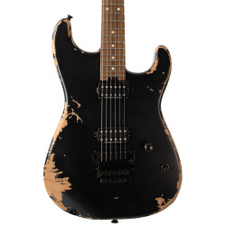 Charvel Pro-Mod Relic San Dimas Style 1 HH FR PF, Weathered Black