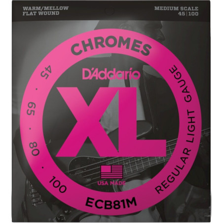 D'Addario Medium Scale Bass Strings 45-100
