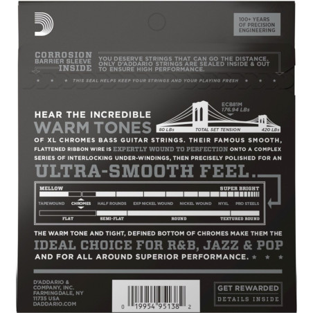 D'Addario Medium Scale Bass Strings 45-100