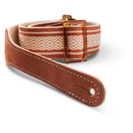 Taylor Academy Jacquard Strap, White/Brown
