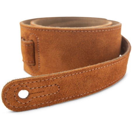 Taylor 2.5" Embroidered Suede Guitar Strap, Honey Gold