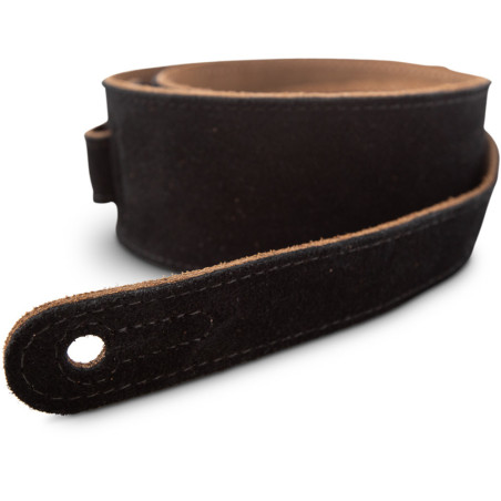 Taylor 2.5" Embroidered Suede Guitar Strap, Black