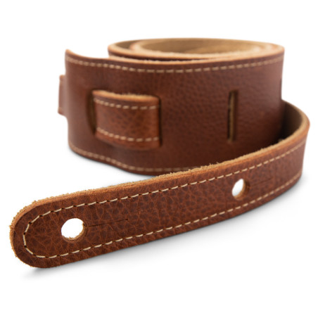 Taylor Leather Strap, Suede Back, Medium Brown, 2.5"