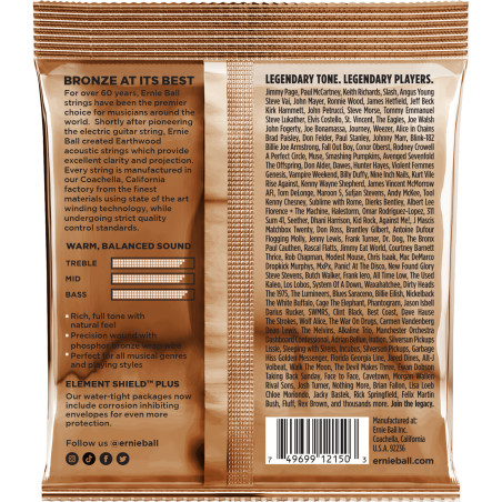 Ernie Ball Earthwood Phosphor Bronze Acoustic Strings 10-50