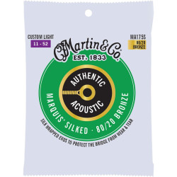 Martin Authentic Acoustic Marquis Silked Strings, 80/20 Bronze 11-52