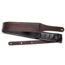 Taylor Koa Plus Leather Guitar Strap 2.5", Black Stitching