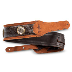 Taylor Grand Pacific 3" Nickel Concho Leather Strap, Brown
