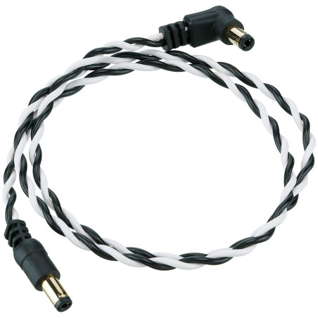 Ibanez DCT24 Twisted DC Cable, Black & White