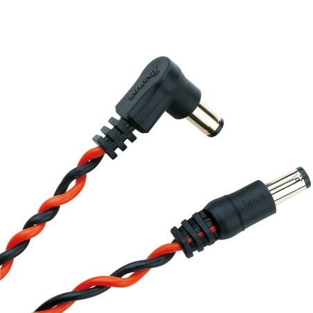 Ibanez DCT24 Twisted DC Cable, Black & Neon Red