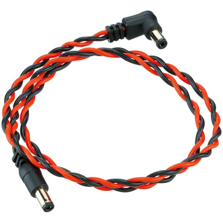 Ibanez DCT24 Twisted DC Cable, Black & Neon Red