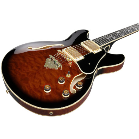 Ibanez Artcore Expressionist AS93QMSP Dark Brown Sunburst