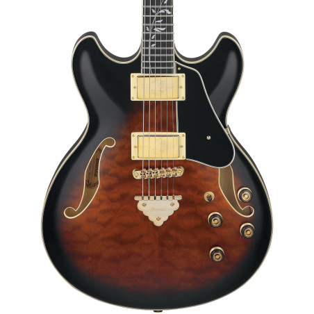 Ibanez Artcore Expressionist AS93QMSP Dark Brown Sunburst
