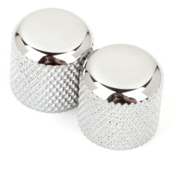 Fender Telecaster/Precision Bass Dome Knobs (2) Chome