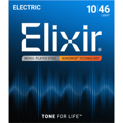 Elixir Electric Nickel Plated Steel Strings NANOWEB 010-46