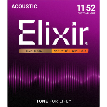 Elixir 011-052 80/20 Bronze Acoustic