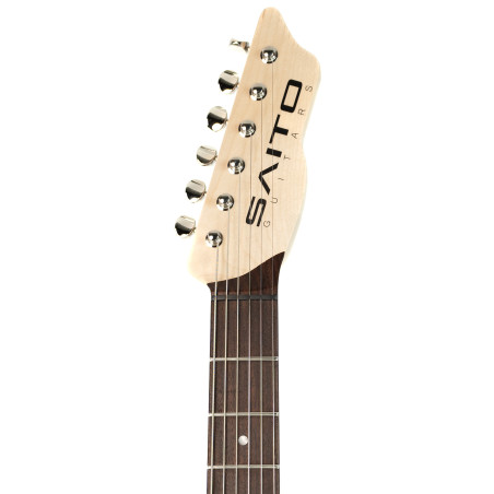 Saito Guitars S-622CS HSS Greige w/SHE-150L Guitar Case