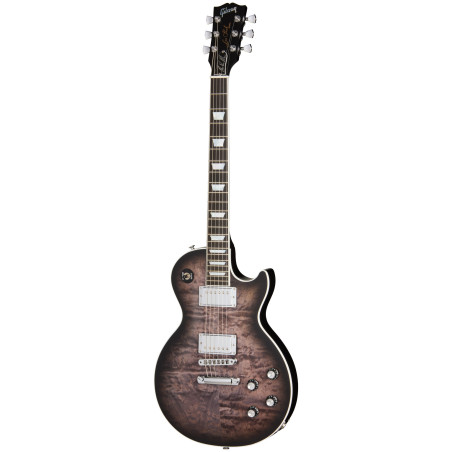Gibson USA Mark Morton Les Paul Modern Quilt, Translucent Ebony Burst
