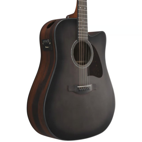 Ibanez AAD70CE Transparent Charcoal Burst