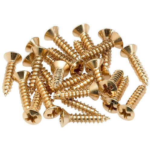 Fender Pickguard/Control Plate Mounting Screws Gold