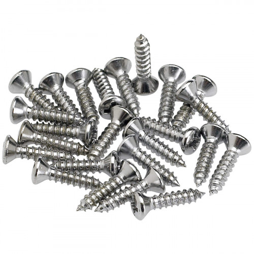 Fender Pickguard/Control Plate Mounting Screws Chrome (24)