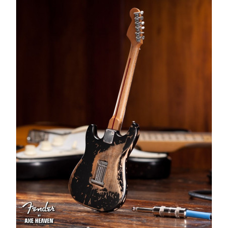 Axe Heaven Miniature Guitar Replica - Fender Vintage Distressed Black Strat