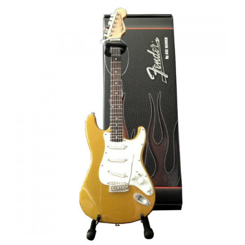 Axe Heaven Miniature Guitar Replica - Fender Metallic Gold Strat